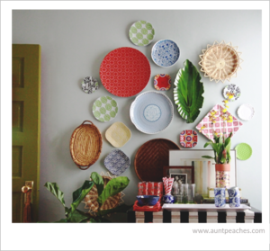 plates on wall_aunt peaches_3d wall art_interior design 